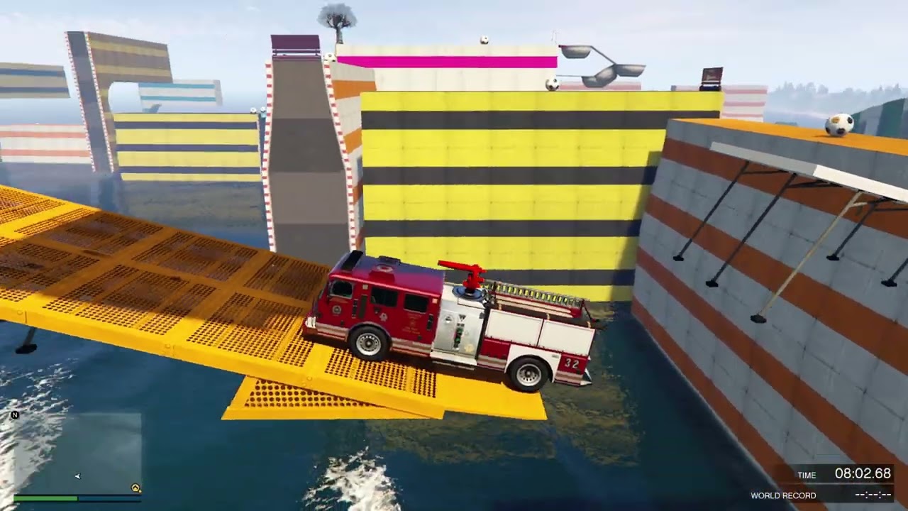 GTA 5 ONLINE PARKOUR FIRE TRUCK GAMEPLAY NO COMMENTARY