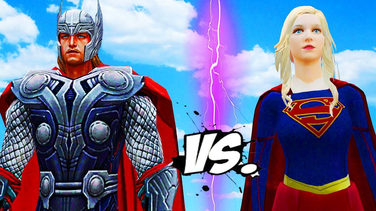 THOR VS SUPERGIRL - EPIC SUPERHEROES BATTLE