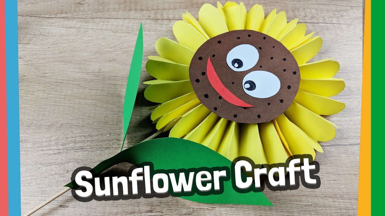 Paper Sunflower Craft for kids - 5 minute craft