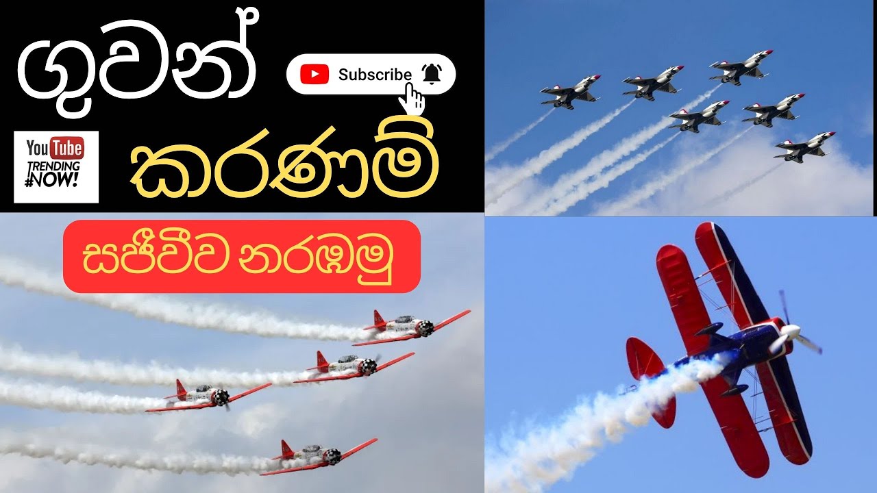 ලස්සනම ගුවන් කරණම් ටිකක් සජීවීව || Some of the most beautiful aerial performances live experience ||