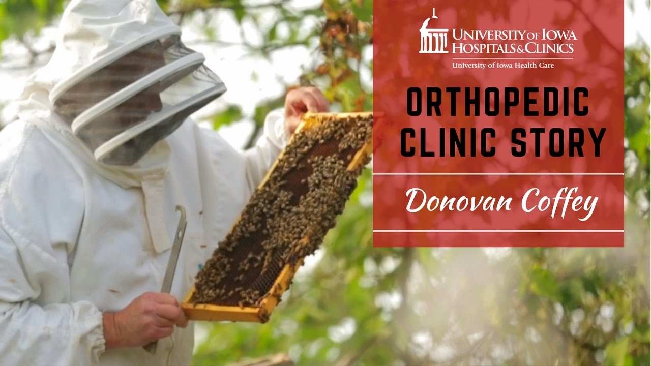 Beekeeper back with his swarm after spinal fusion surgery | University of Iowa Health Care
