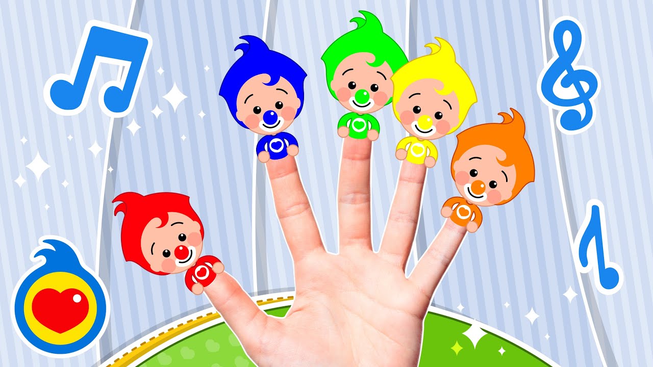 La Famiglia delle Dita Colorate 🖐️ Canzoni per Bambini 🤍 Plim Plim - Un Eroe del Cuore