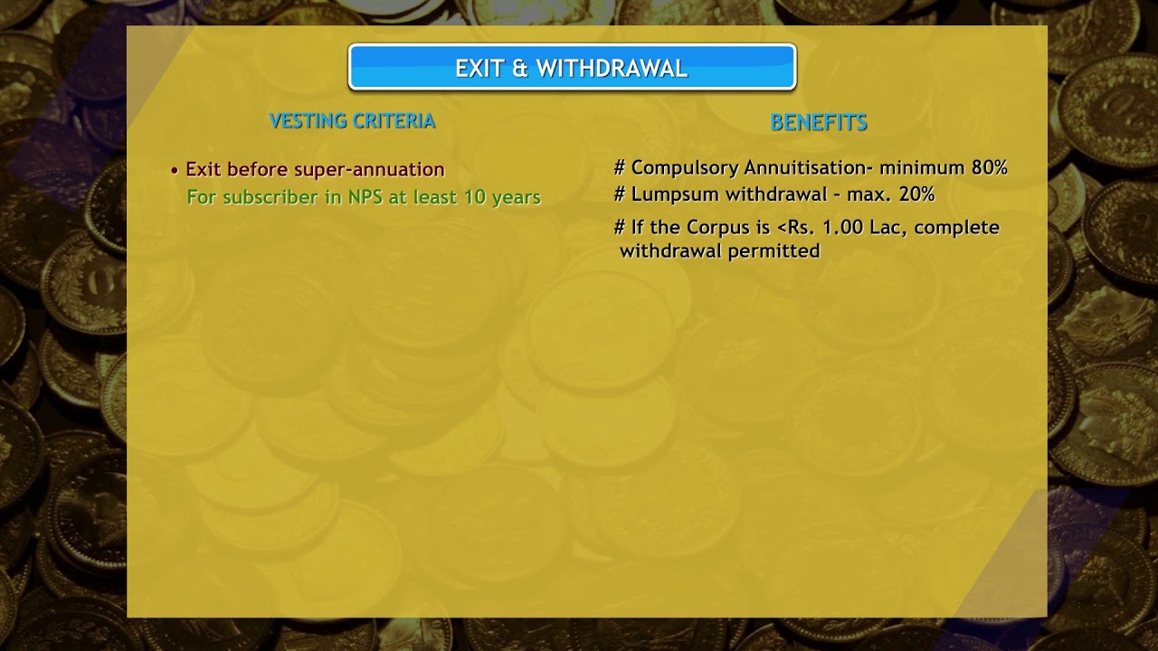 What are the Exit and Withdrawal rules under NPS?