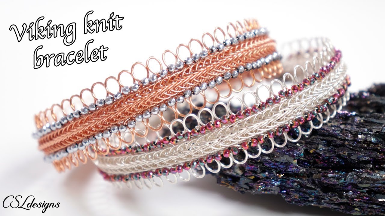 Astral viking knit wirework bracelet tutorial