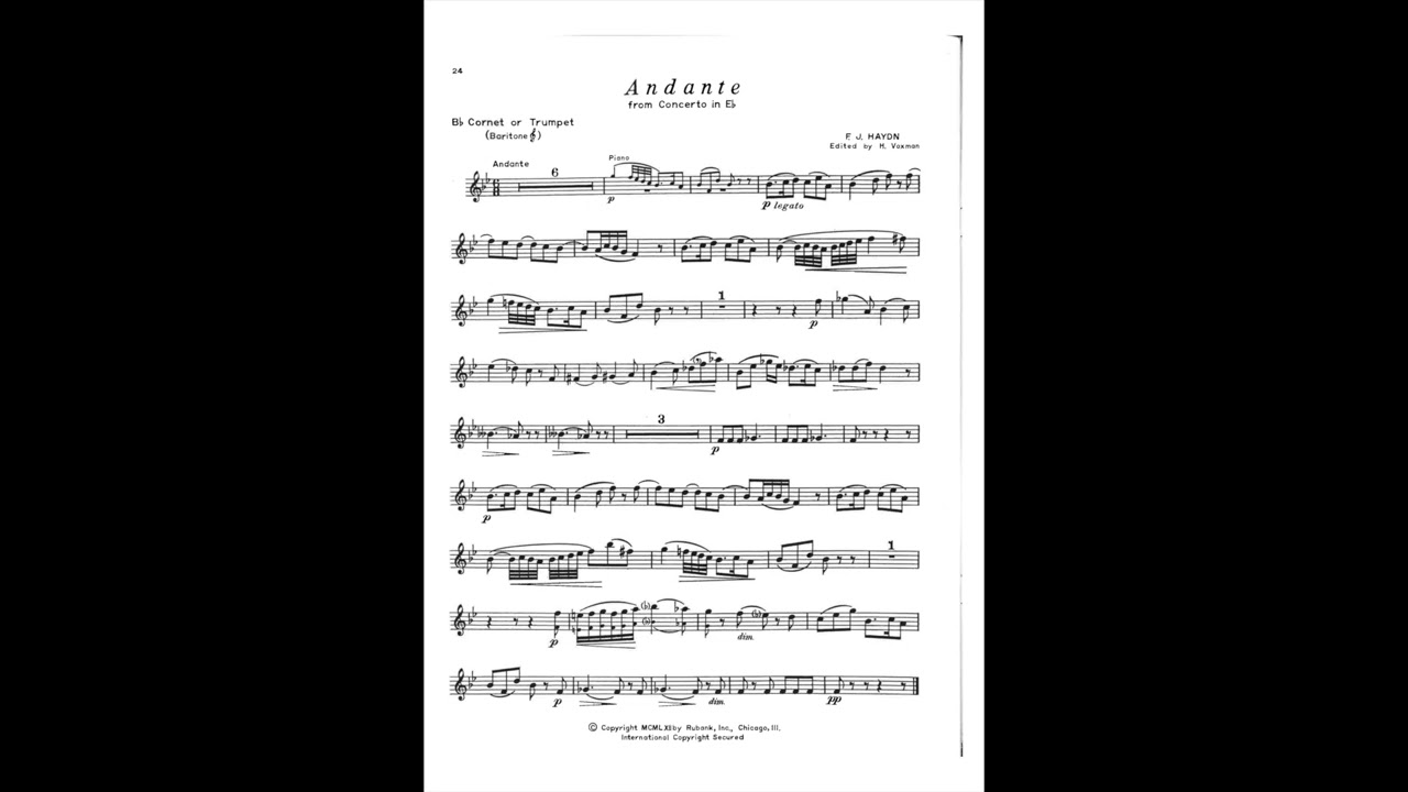 Andante from Concerto in Eb  (Haydn) Trumpet Solo