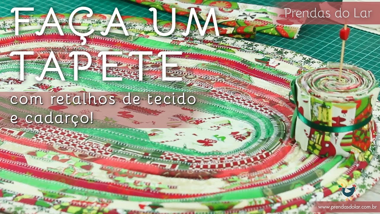 FAÇA TAPETES com retalhos de tecidos e cadarço!