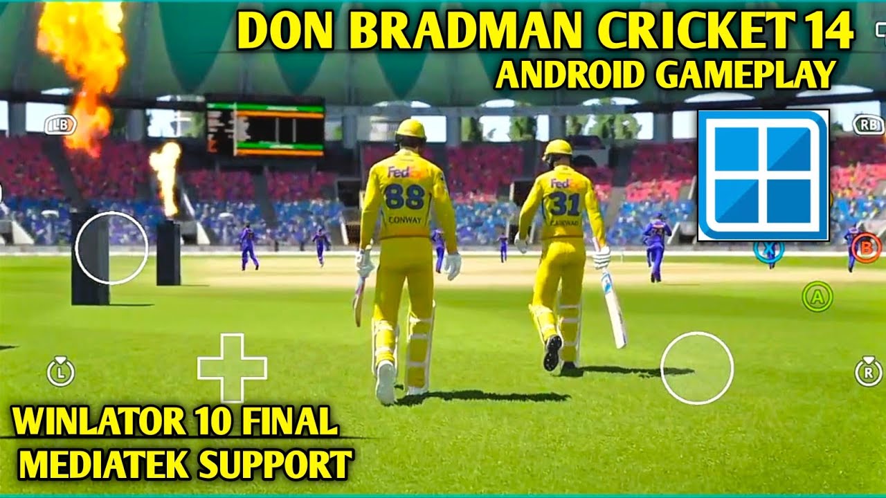 DON BRADMAN CRICKET 14 GAME ON ANDROID | WINLATOR 10 | LOW END DEVICE | BEST SETTINGS #gaming 