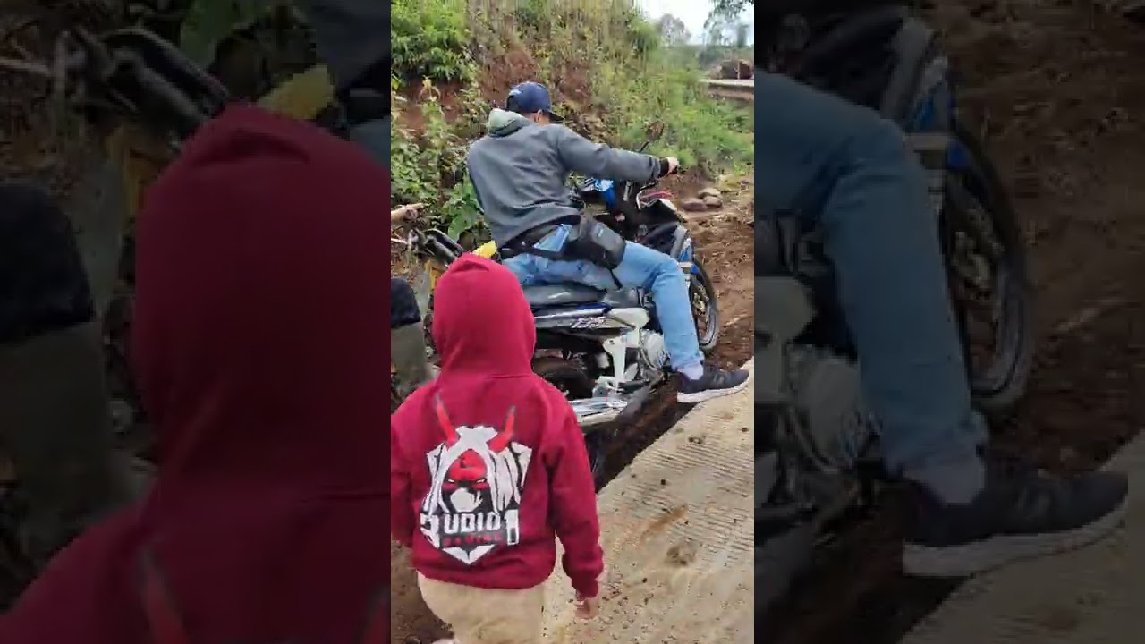 Supra X 125 VS Jupiter MX 135  di tanjakan curam