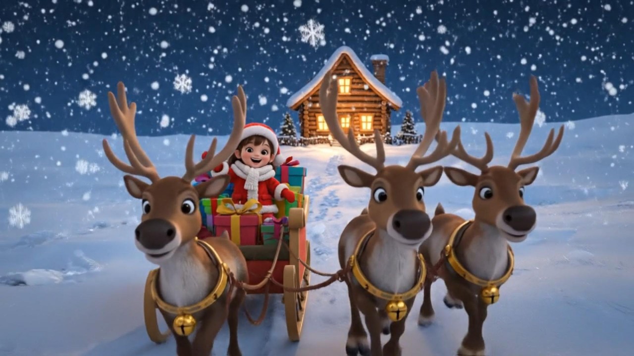 Baby Santa and the reindeer are delivering presents to other children#baby  #trending #christmas
