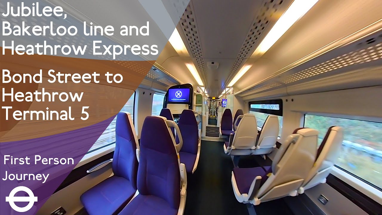 London Underground & Heathrow Express First Person Journey - Bond Street to Heathrow Terminal 5