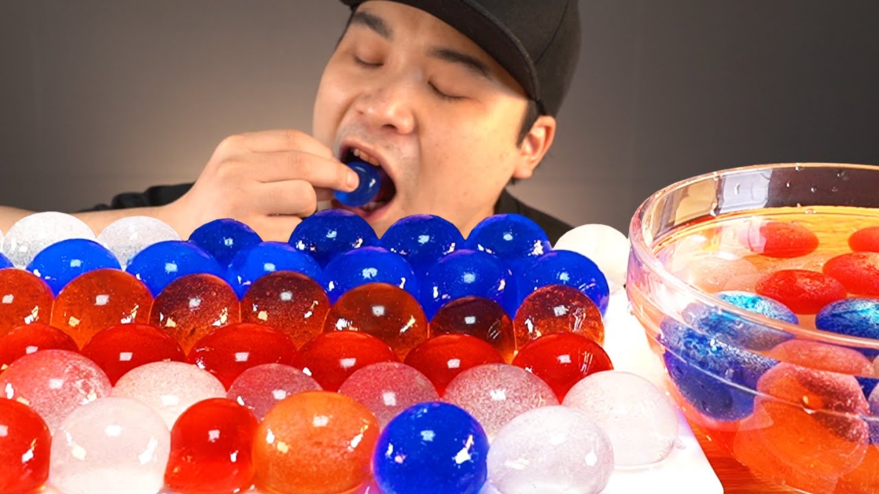 알록달록 직접만든 물병 먹방~!! 리얼사운드 ASMR social eating Mukbang(Eating Show)