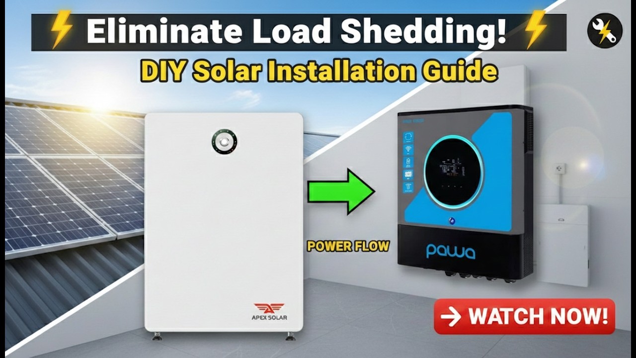 How to Connect Pawa Pro 6KW Inverter to Apex 5.2kWh Battery via CAN Port | #ApexSolar #ApexBattery