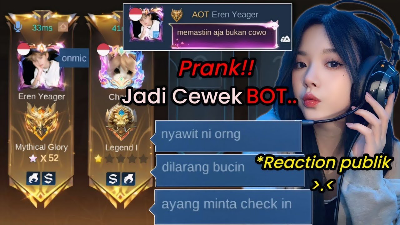 PRANK JADI CEWEK BOT MINTA DIGENDONG!🤫 PURA PURA MANJA ASLINYA SANGAR, LIAT ENDINGNYA..
