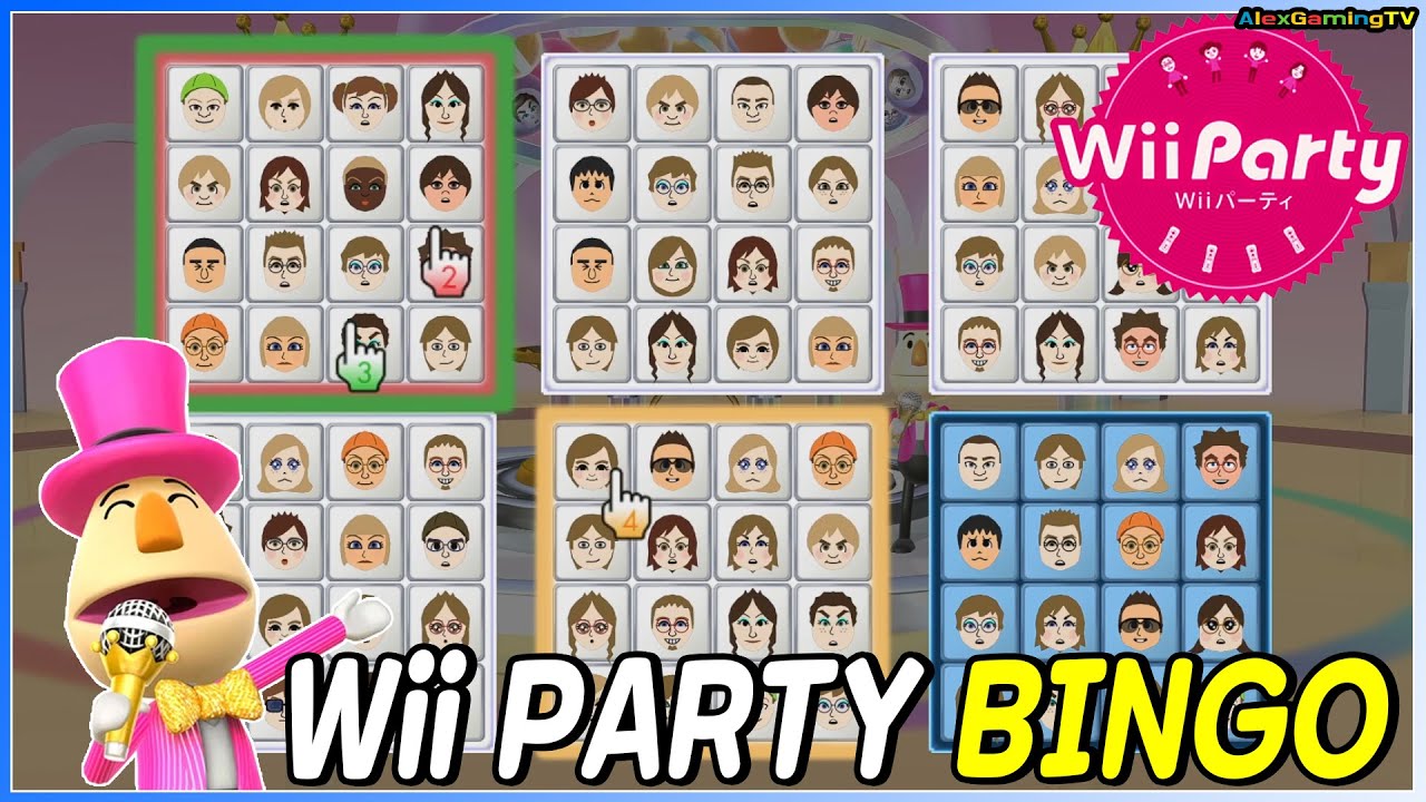 Wii Party - Bingo (Master com) Guest C vs Jackie vs Alisha vs Yoko (Wii パーティー) | AlexGamingTV