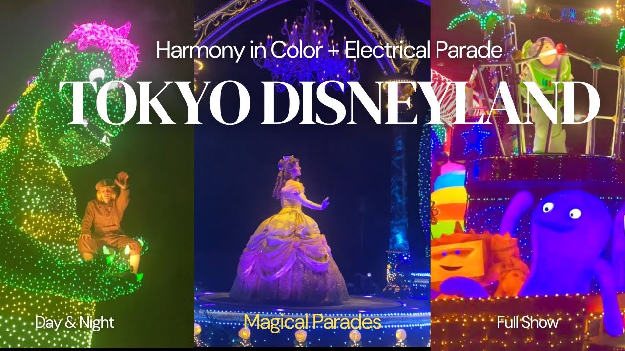 Tokyo Disneyland Parade Spectacular 🇯🇵 Harmony in Color, Electrical Parade & Shows | Japan