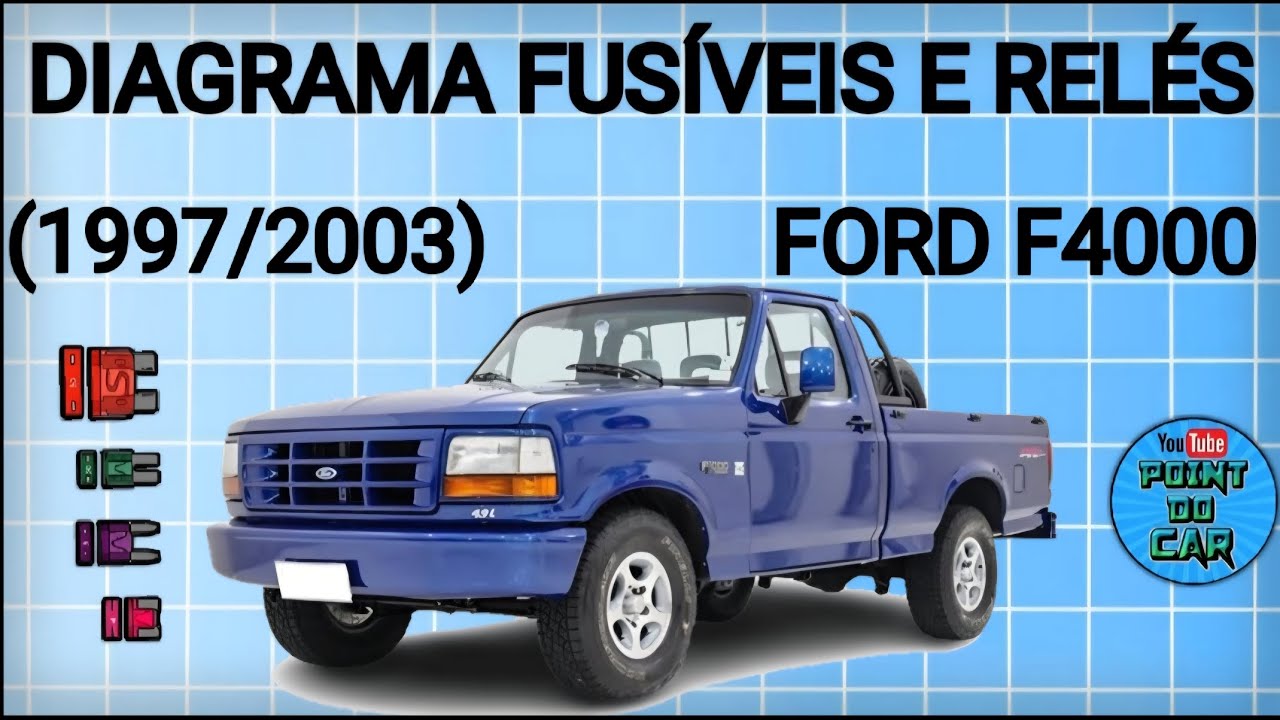 DIAGRAMA FUSÍVEIS E RELÉS FORD F4000 (1997/2003) @pointdocar 