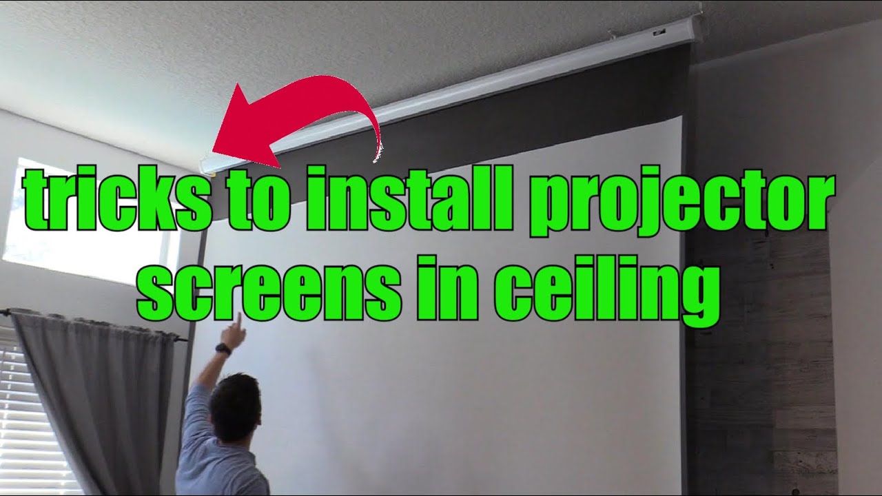 How to Hang a projector screen on ceiling in studs