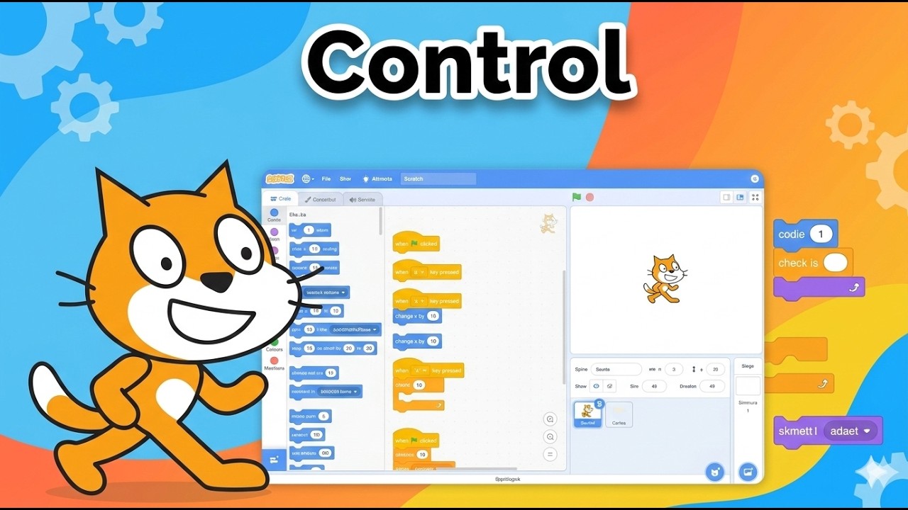 فيديو 15 | شرح أوامر التحكم في سكراش الجزء الاول| Scratch Control Tutorial Part 1