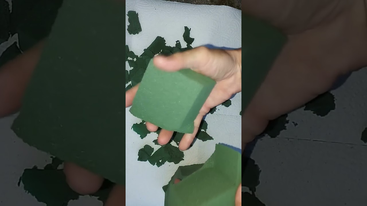 ASMR full block floral foam crush 🥰 satisfying crunch 🤤#asmr #satisfying