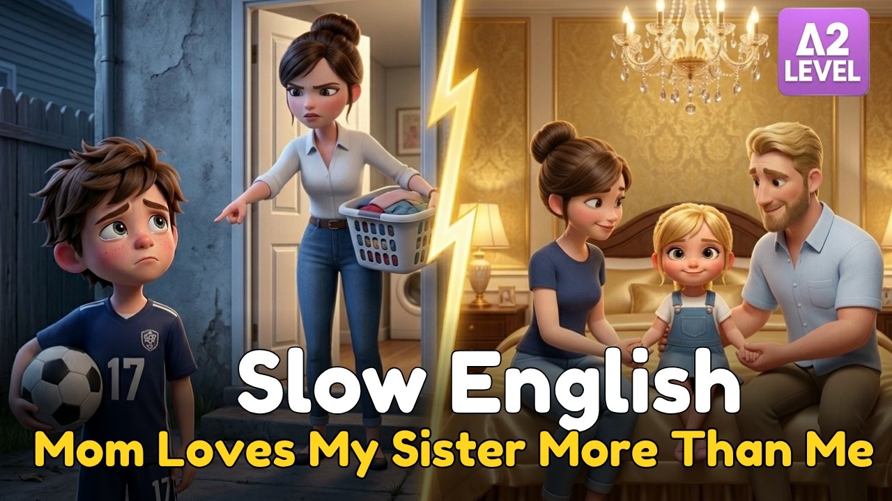 Mom Loves My Sister More Than Me | Slow English Listening Practice (A2 Level)