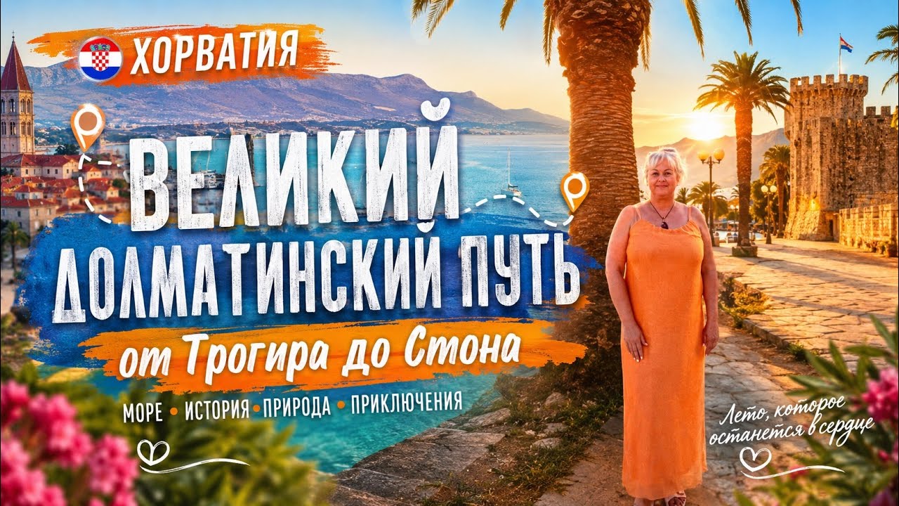 Vlog. ШИКАРНЫЙ МАРШРУТ ПО ДОЛМАТИИ. СПЛИТ, ТРОГИР, МАКАРСКАЯ, СТОН. 🏞️🌄