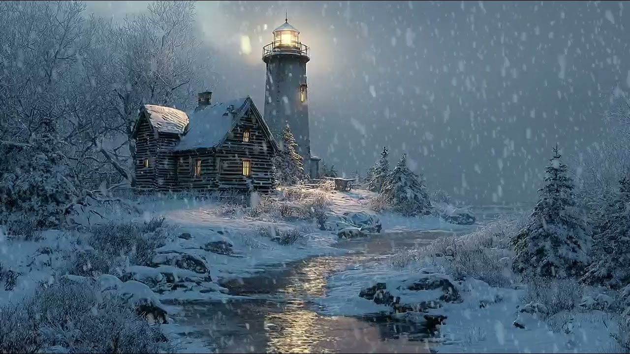 Cold Night Snow and Wind Sounds | Winter Ambience for Deep Sleep Relaxation and Stress Relief