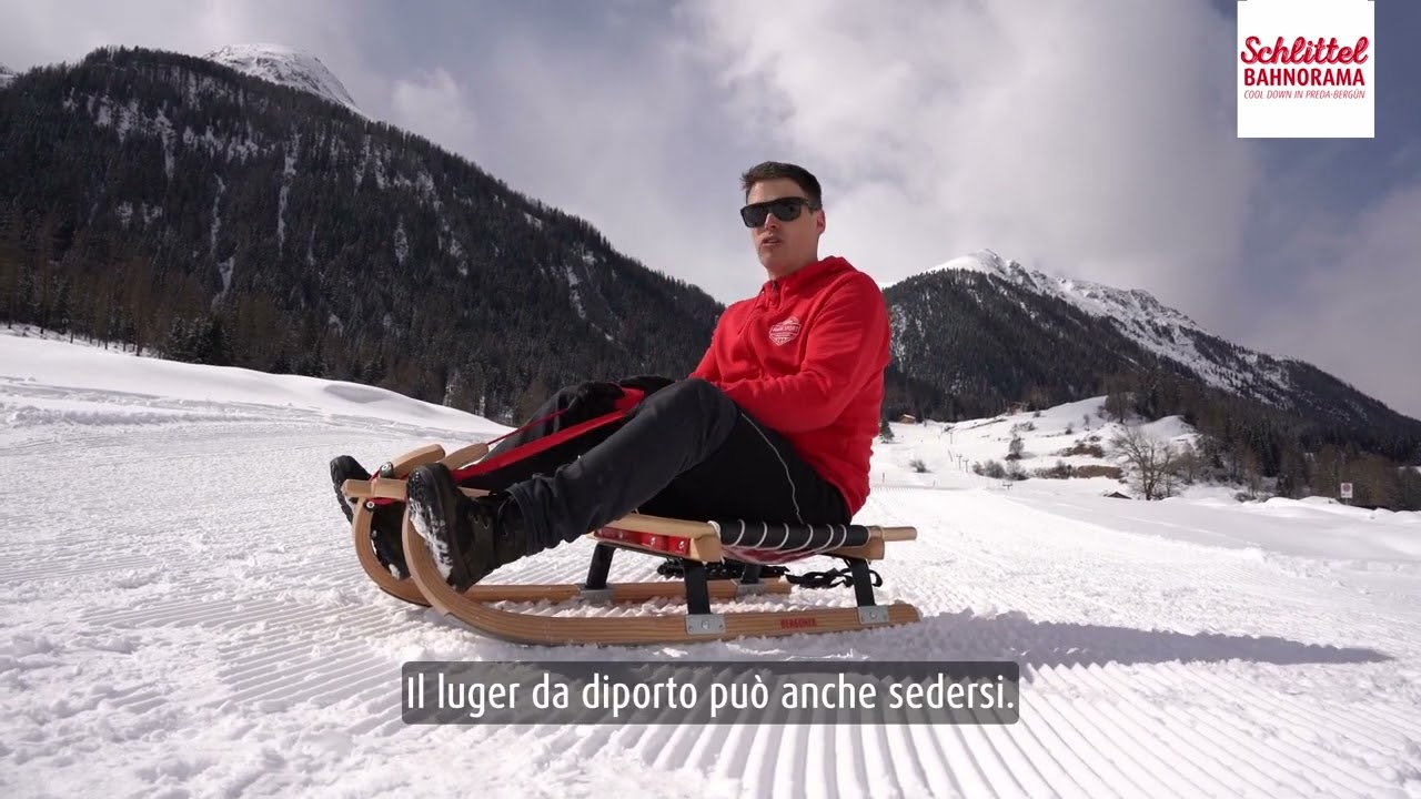 Come slittare con lo slittino originale Bergüner - sottotitoli italiano