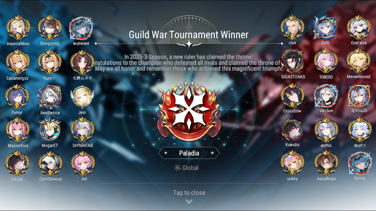 HARDEST GUILD WAR EVER - GW TOURNAMENT FINALS RANK 5 PALADIA VS RANK 7 VERITAS