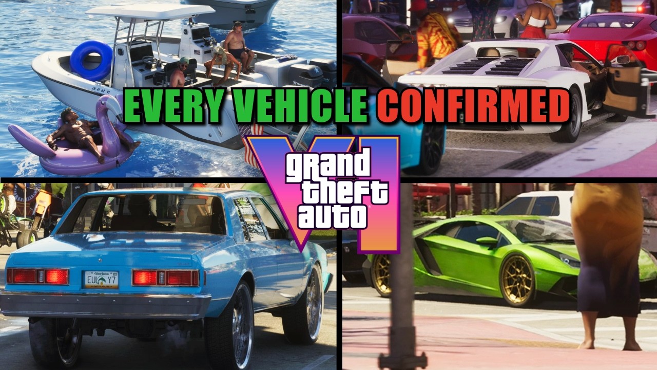 Every Confirmed Vehicle in GTA 6 From Trailer 1, Trailer 2, and Official Artwork