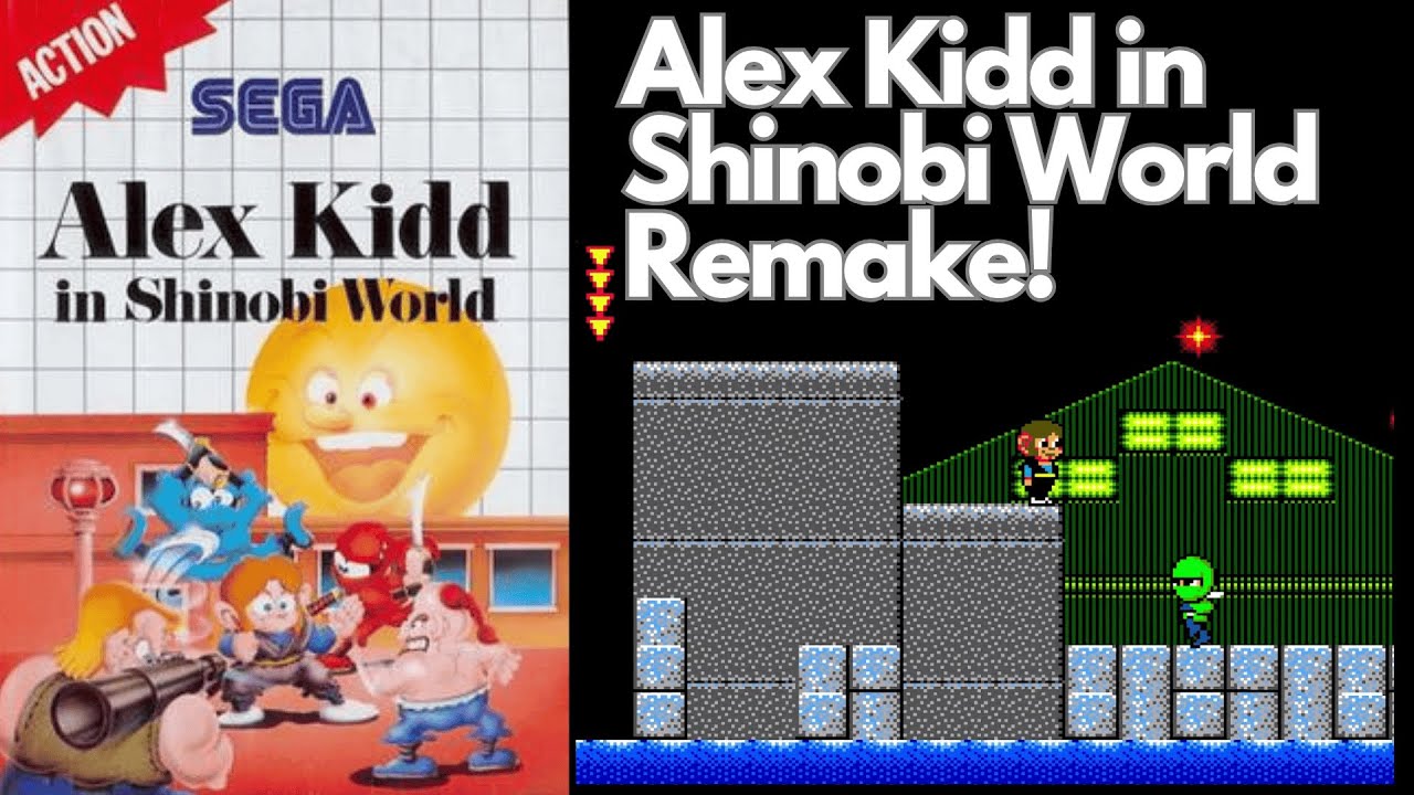 Алекс Кидд в обновлении Shinobi World Sega Mega Drive / Genesis Remake!