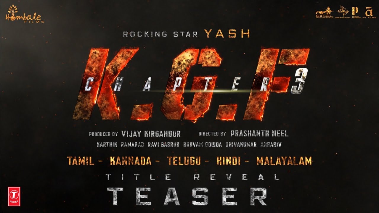 KGF Chapter 3 | Official Teaser | Rocking Star Yash | Prashanth Neel | Ravi Basrur | Anbariv