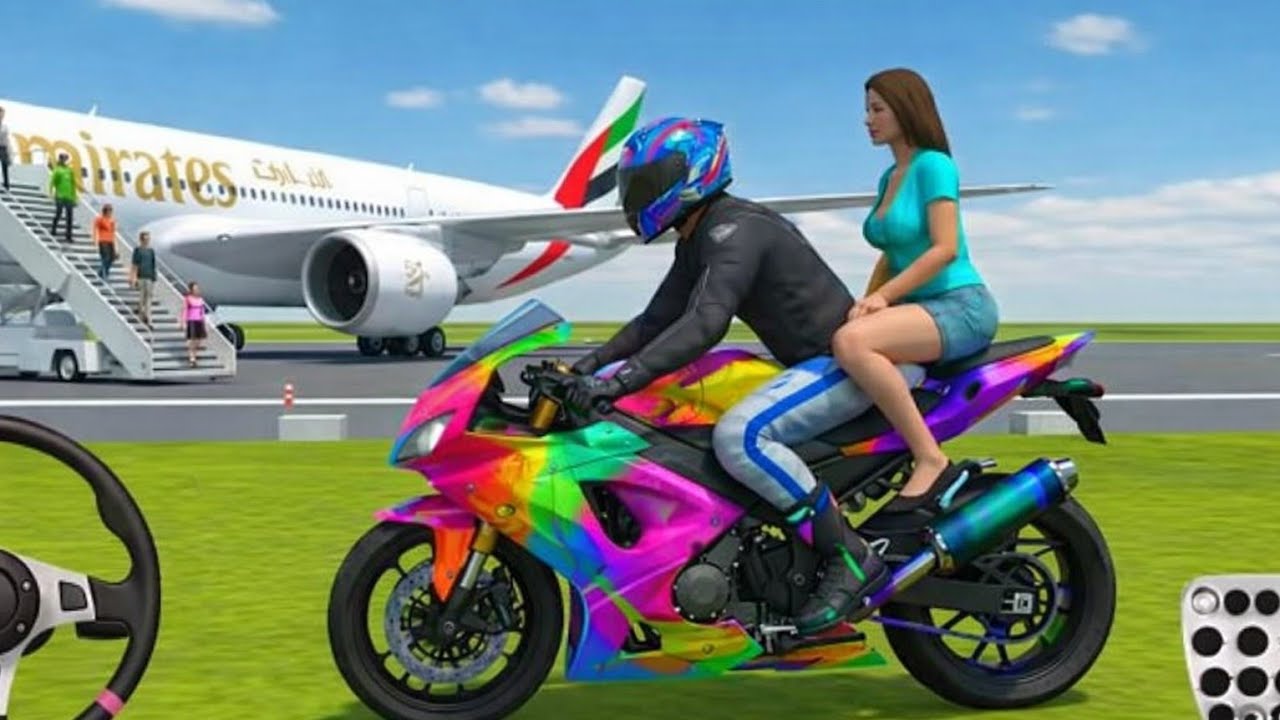 🌈Multi Colour Super Bike Full Speed Highway Action Drive_3D Driving Class Android Game Play 