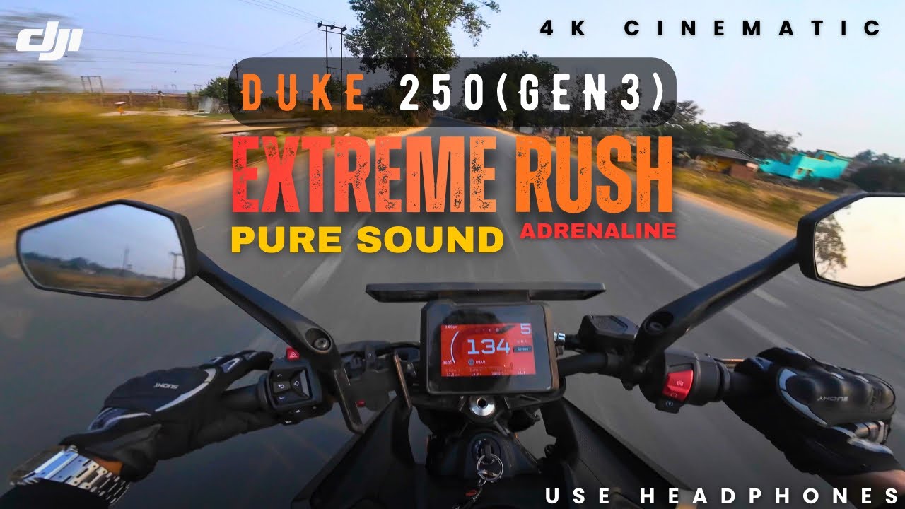 KTM DUKE 250 GEN 3 | NOON RIDE | ADRENALINE RUSH | PURE EXHAUST SOUND | QUICKSHIFTER+ I 4K CINEMATIC