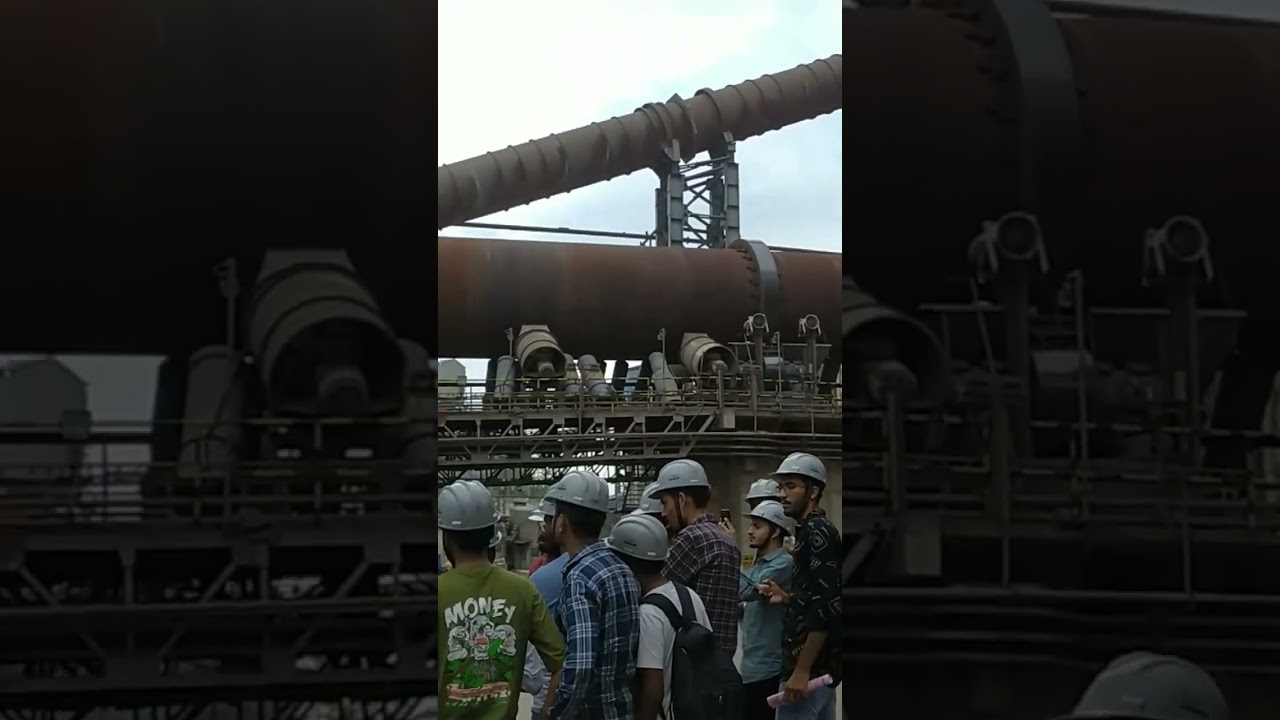 Rotary kiln ( 220 feet long & Dia. 14 feet) in cement plant #cement #civilengineering #engineering