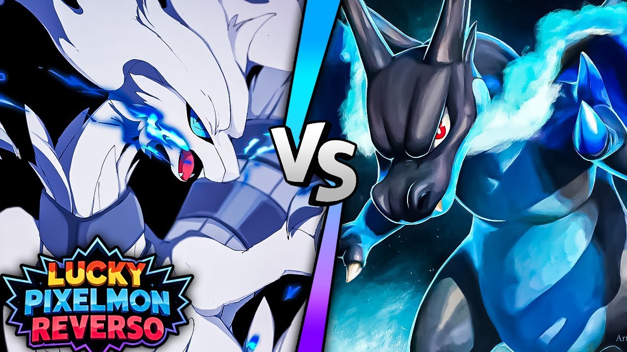 Minecraft LUCKY PIXELMON REVERSO - MEGA CHARIZARD X vs RESHIRAM - SOLAREON vs LUNARAITH