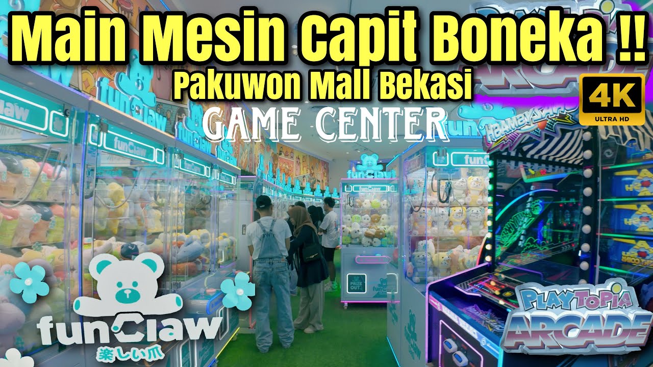 Permainan Mesin Capit Boneka di Pakuwon Mall Bekasi‼️ ASYIKK   Fun Claw dan Playtopia game