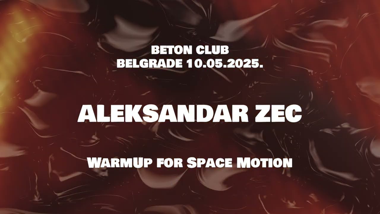 Aleksandar Zec @ Beton Club 10.05.2025. / Warmup for Space Motion