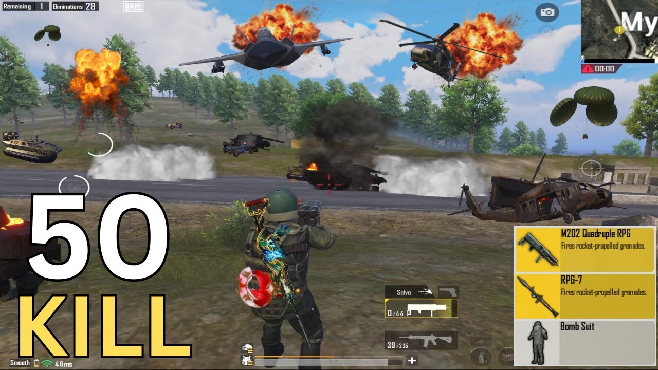 50 kills 😱 RPG + M202 Domination 🔥 Use Jet, Tank, Helicopter in Payload mode 💥 || PUBG MOBILE ||