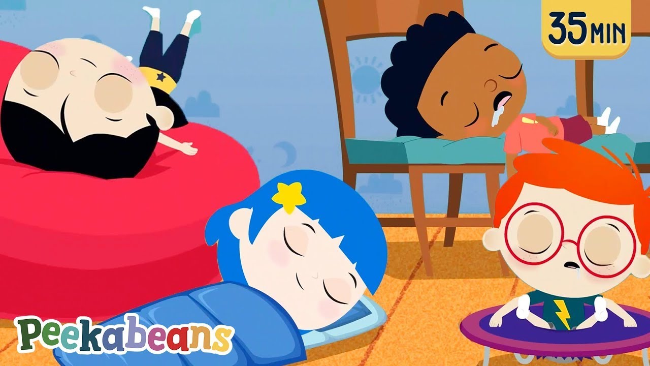 Ten In The Bed Song 🔟😴 (Peekabeans Version) More Kids Songs & Nursery Rhymes