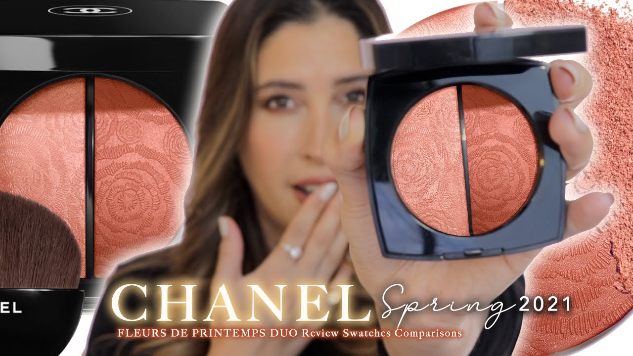 CHANEL FLEURS DE PRINTEMPS BLUSH AND HIGHLIGHTER DUO Review Swatches Comparisons CHANEL SPRING 2021