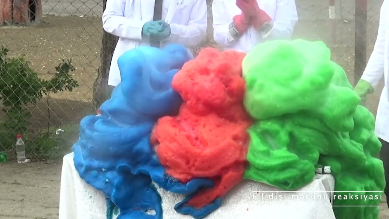 Fil Dişi Məcunu Reaksiyası #reaction #chemistiry #kimya