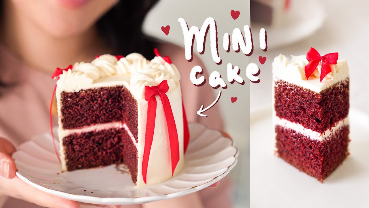 a mini red velvet cake&hellip;for one person!