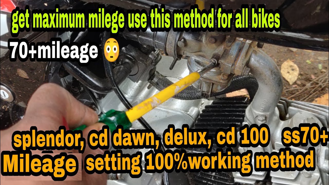 70+ mileage setting100% working method |for 100cc4strokebikes|get mxm mileage use this methd4al bikz