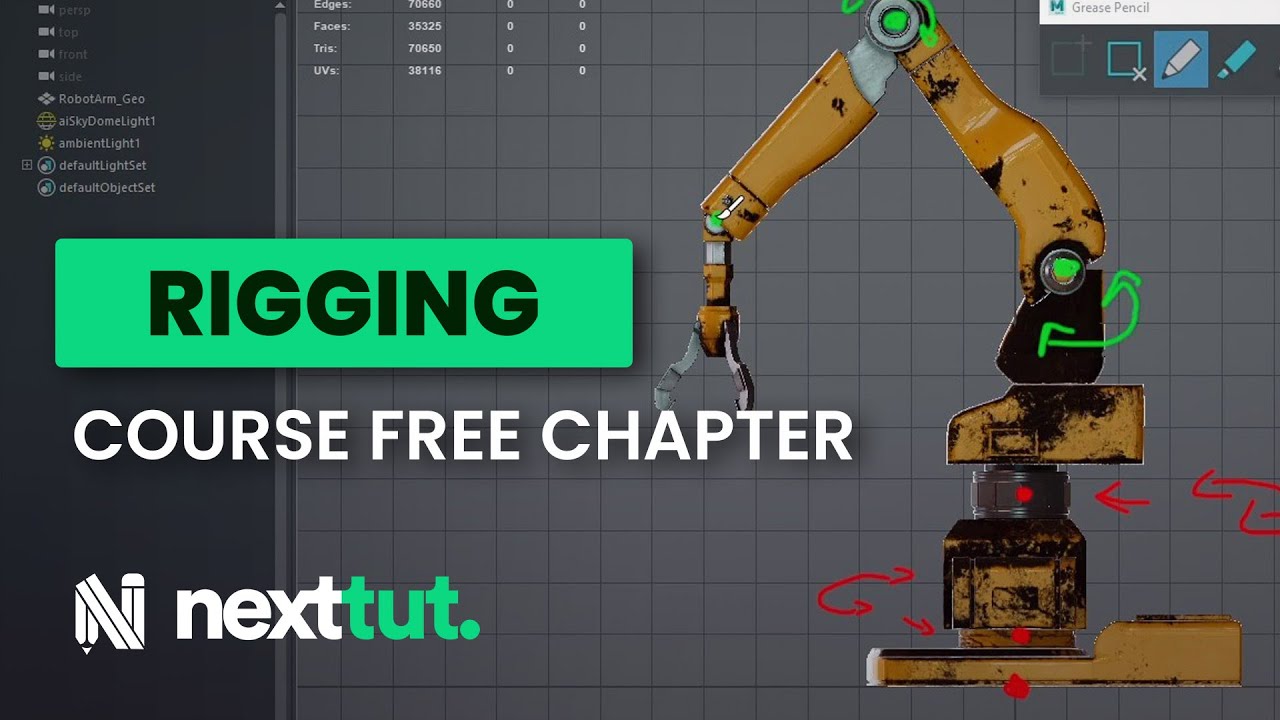 Rigging Course Free Chapter: Robot Arm Joint Setup