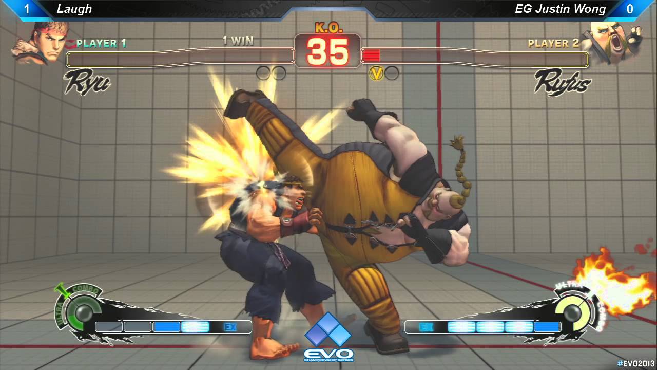 [EVO 2013 SSFIV AE Top 32] Laugh (Ryu) vs EG Justin Wong (Rufus)