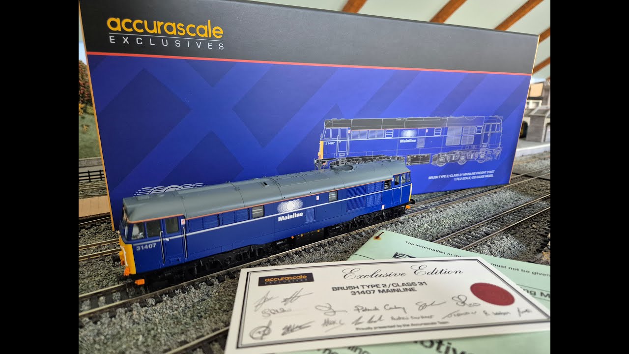 IT'S ARRIVED .. EXCLUSIVE .. NEW Accurascale Class 31 407 Mainline Livery & Sound.