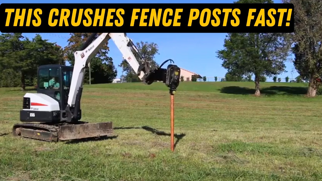 Best Excavator Auger Drive Attachment? Blue Diamond Auger Demo
