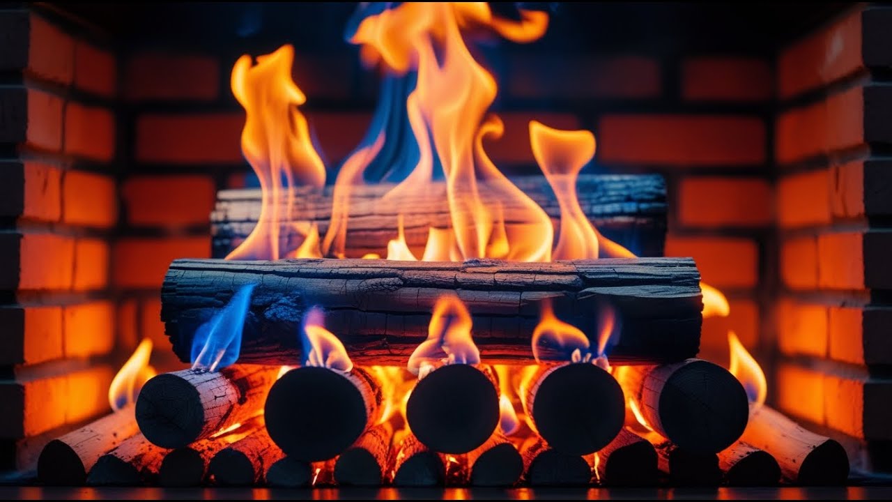 🔥Unwind After a Long Day with Soothing Fireplace Flames & Calm Crackling Sounds.