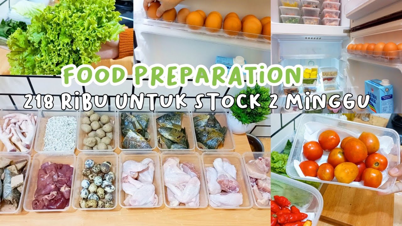 Food preparation | belanja untuk stock 2 minggu 🐟🐣🍀🌶🍅