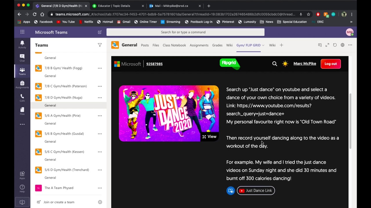 How To Access Flip Grid For The Just Dance Assignment
